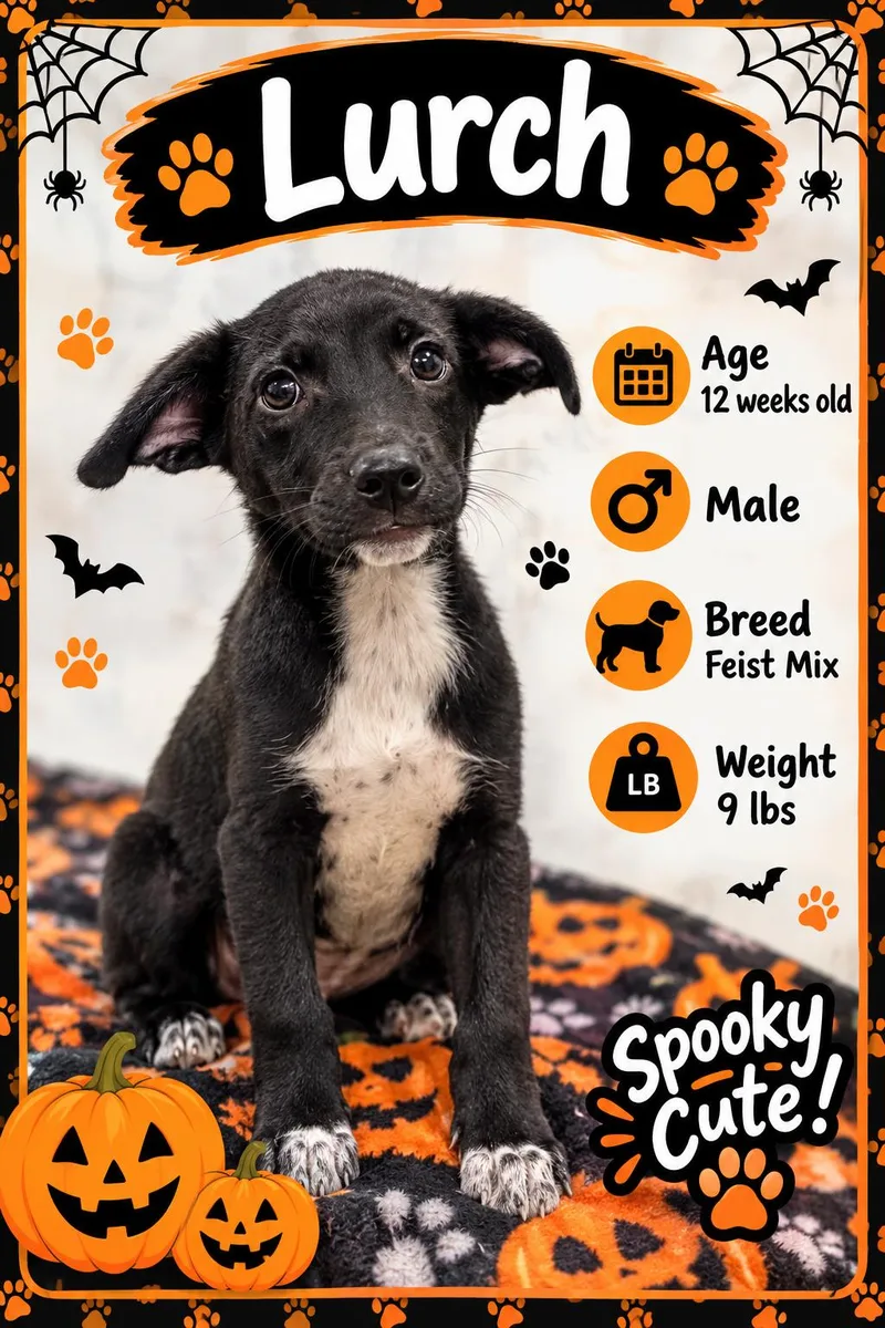A baby medium-sized male Mixed Breed dog named Lurch for adoption in Rock Hill, NY