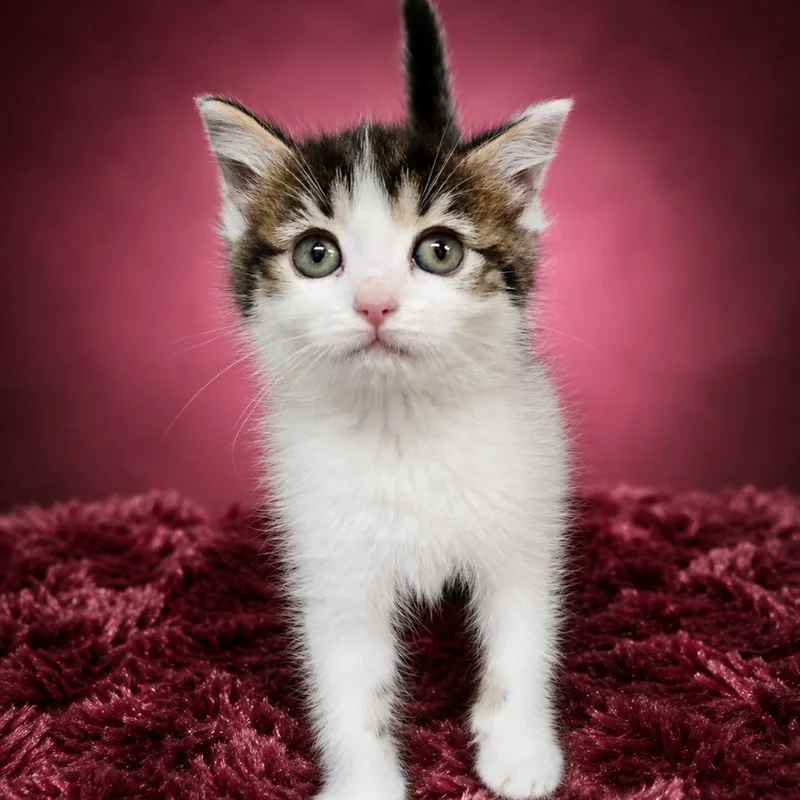 A baby small-sized female Black Domestic Short Hair cat named Daisy for adoption in Newport, TN