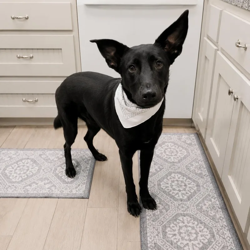 A young medium-sized male Black German Shepherd Dog dog named Adonis for adoption in Oak Point, TX