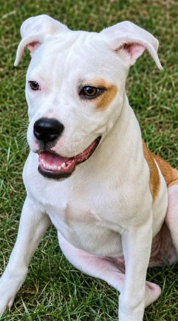 A baby medium-sized female Boxer dog named Harmony for adoption in El Dorado, AR