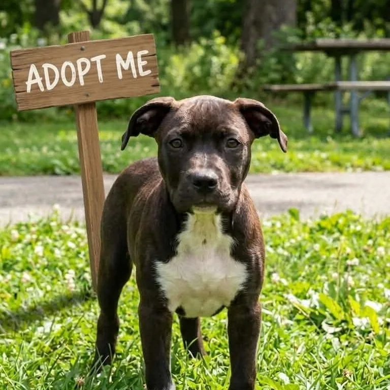 A baby small-sized male Black Hound dog named Tater Tot for adoption in Eufaula, AL