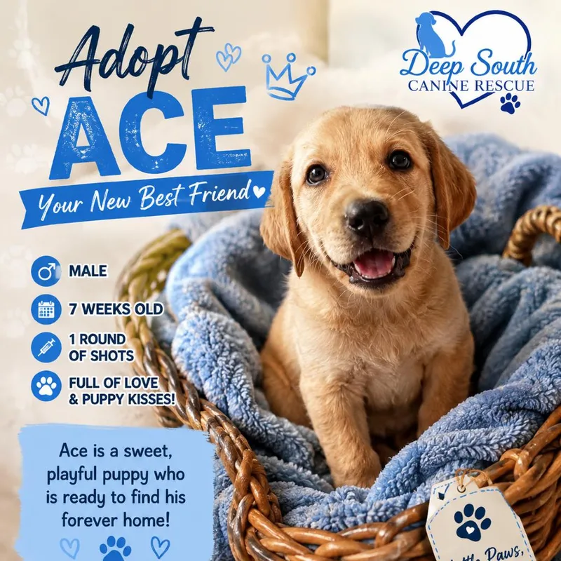 A baby small-sized male Yellow / Tan / Blond / Fawn Mixed Breed dog named Ace for adoption in LOXAHATCHEE, FL