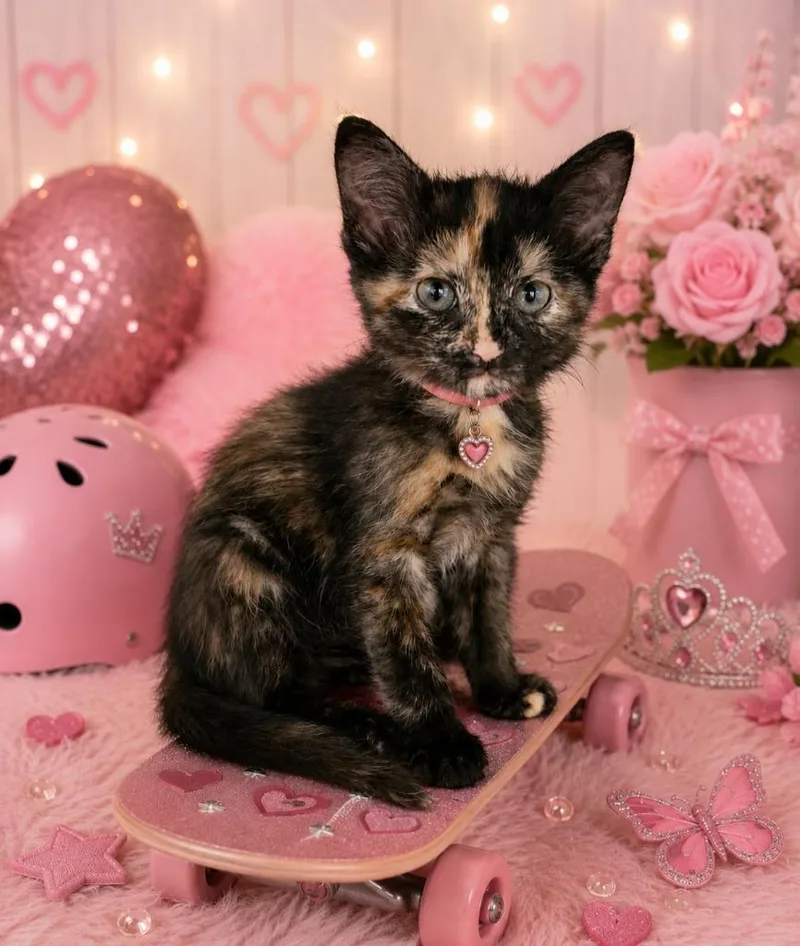 A baby small-sized female Domestic Short Hair cat named Tonic for adoption in Washington Court House, OH