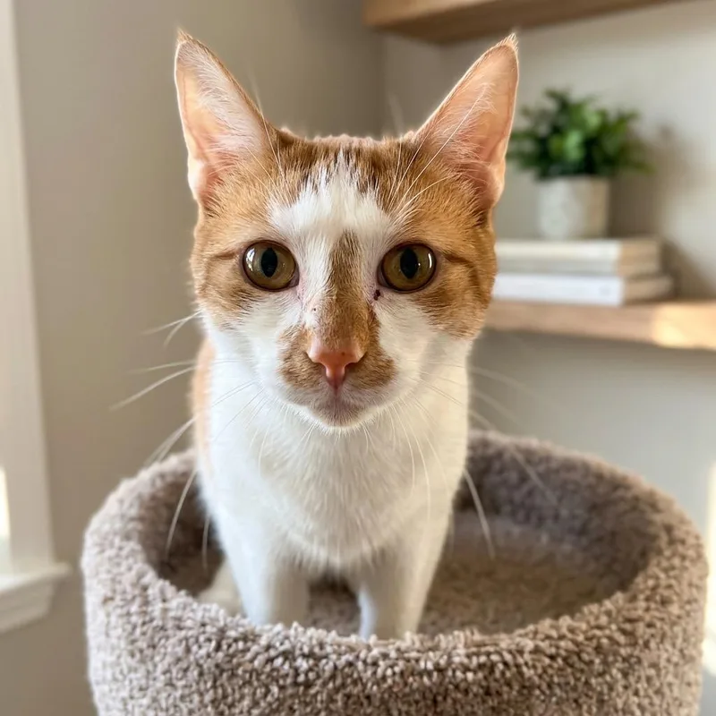 A young large-sized male Domestic Short Hair cat named Rudolph “rudy” for adoption in Danbury, CT