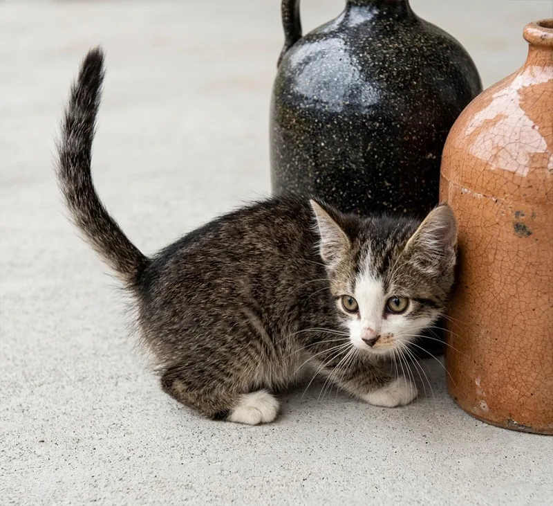 A baby small-sized male Domestic Short Hair cat named Jugs for adoption in Lavonia, GA
