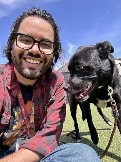 An adult large-sized female Black Mixed Breed dog named Oreo for adoption in Wichita, KS