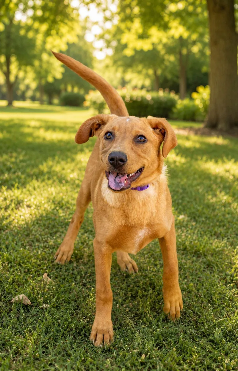 A baby medium-sized female Australian Cattle Dog / Blue Heeler dog named 672-26 for adoption in Brighton, CO