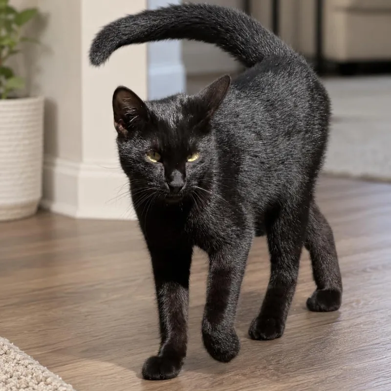 An adult medium-sized male Black Domestic Short Hair cat named Tommy Norris for adoption in Flower Mound, TX