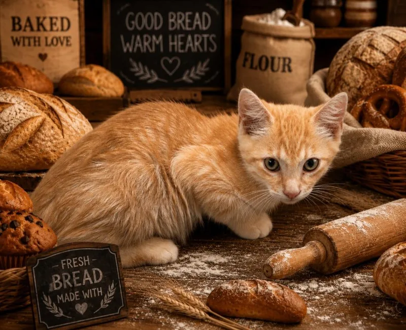 A baby small-sized male Domestic Short Hair cat named Loaf for adoption in Washington Court House, OH