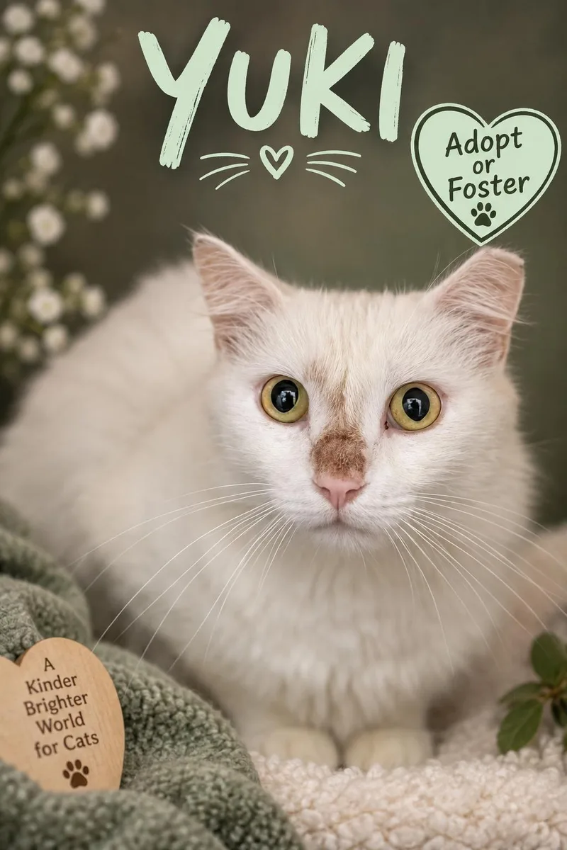An adult large-sized male Domestic Short Hair cat named Yuki for adoption in Greenville, DE
