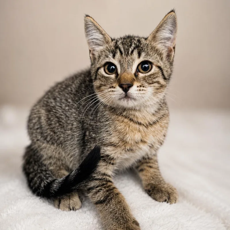 A baby small-sized female Brown / Chocolate Domestic Short Hair cat named Lily for adoption in Sarasota, FL