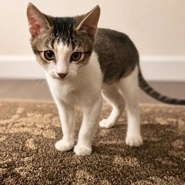 A baby medium-sized female Tabby (Brown / Chocolate) Domestic Short Hair cat named Wren for adoption in Irvine, CA