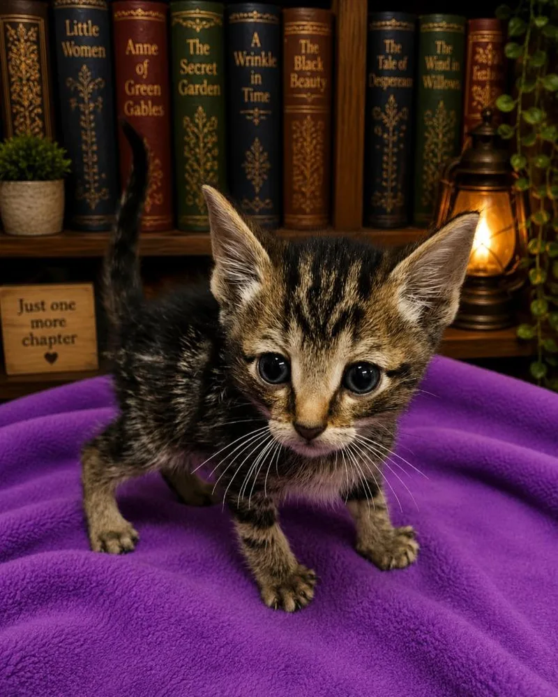 A baby small-sized male Domestic Short Hair cat named Ravioli for adoption in Washington Court House, OH
