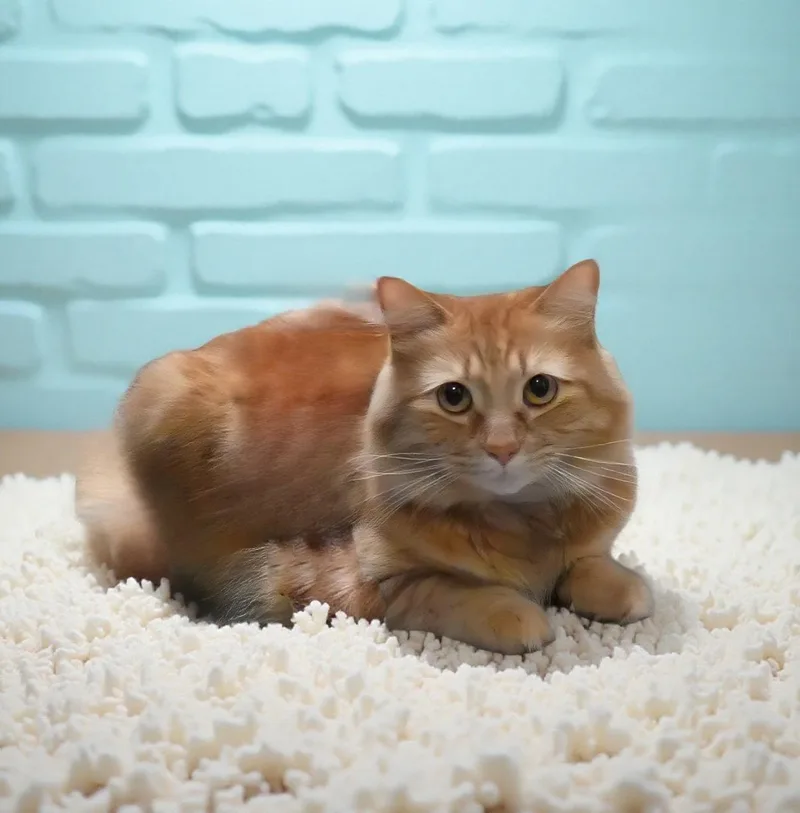 A young medium-sized male Orange / Red Domestic Medium Hair cat named Garfield for adoption in Pasadena, CA