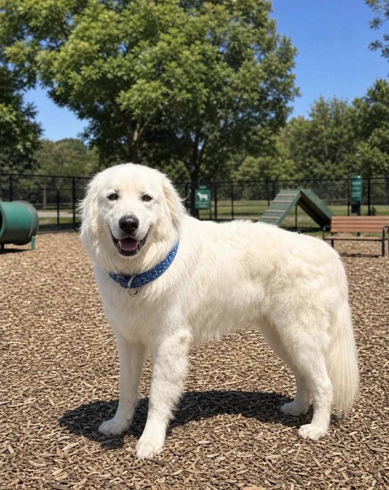 An adult large-sized male Great Pyrenees dog named Kenny for adoption in Euless, TX