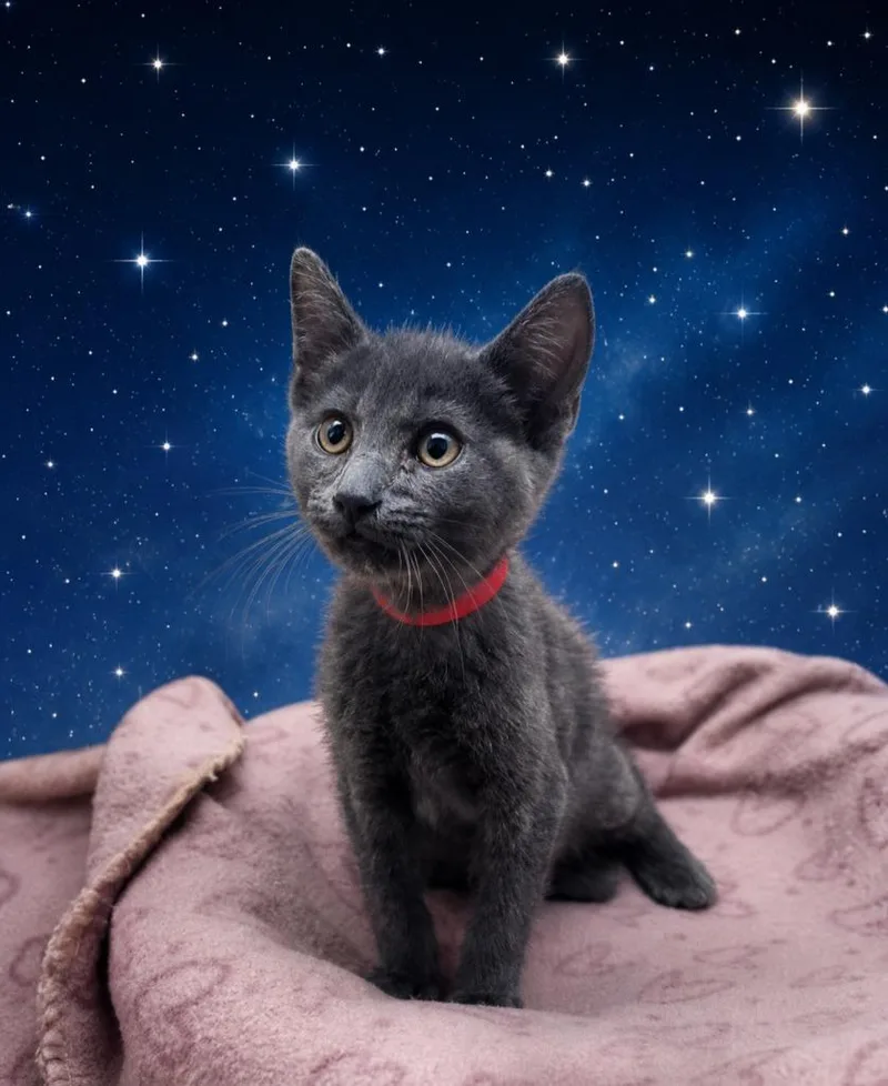 A baby small-sized male Domestic Short Hair cat named Squeak for adoption in Washington Court House, OH