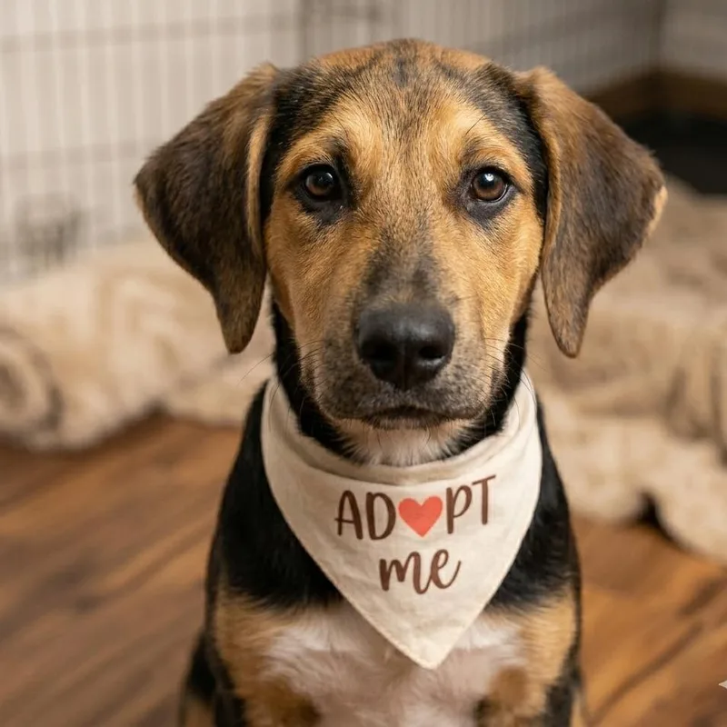 A baby medium-sized female Red / Chestnut / Orange Treeing Walker Coonhound dog named Tiffany for adoption in South Elgin, IL