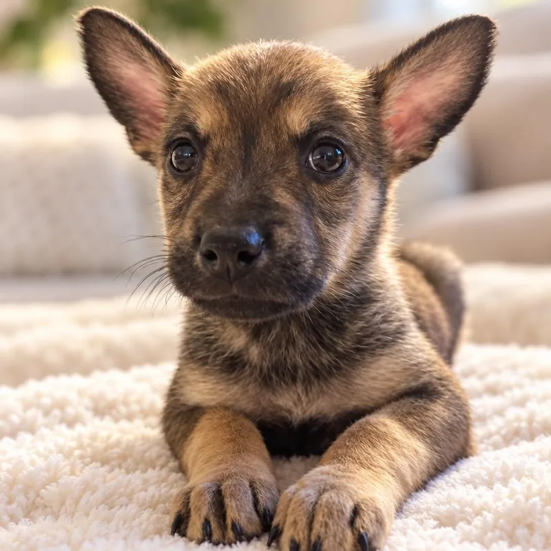 A baby medium-sized female Husky dog named Lyra for adoption in Houston, TX