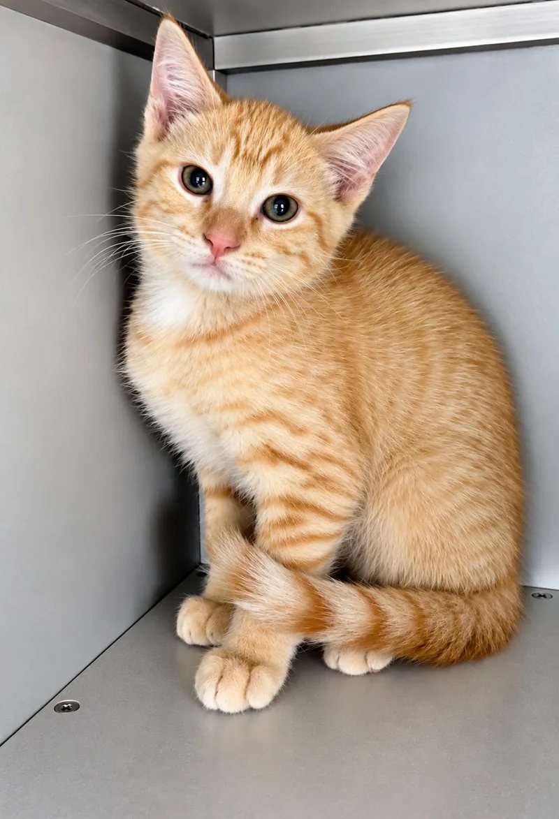 A young medium-sized male Domestic Short Hair cat named Rasheed for adoption in Moundsville, WV