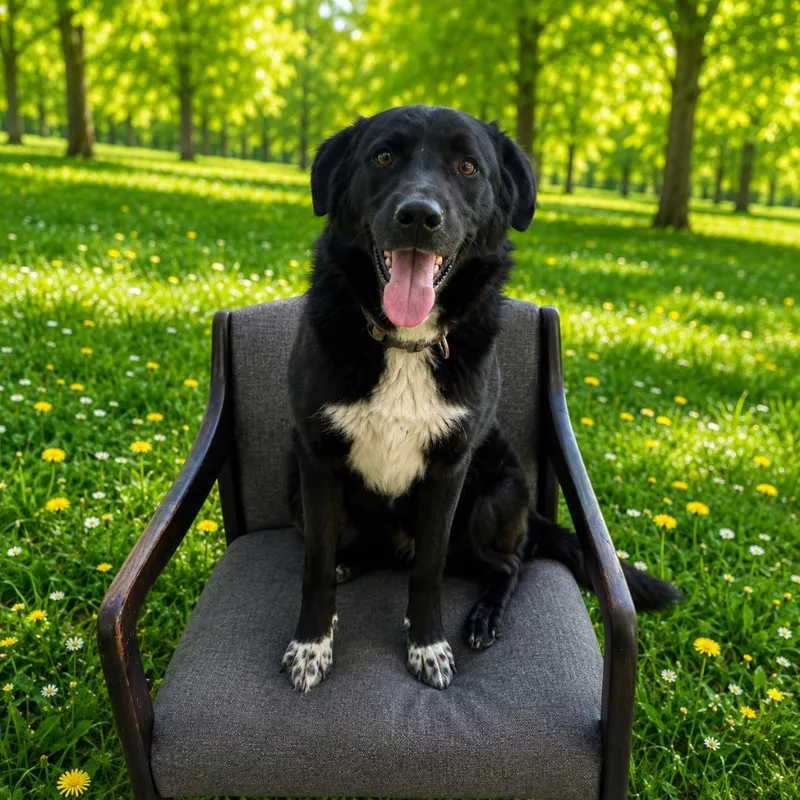 An adult medium-sized female Black Border Collie dog named Nova for adoption in Lancaster, KY