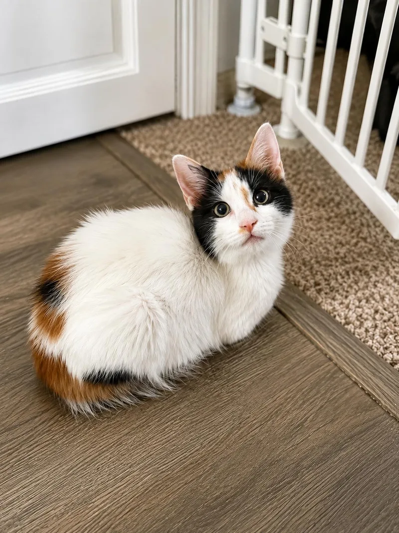 A baby small-sized female Domestic Medium Hair cat named Moxie for adoption in Rio Linda, CA