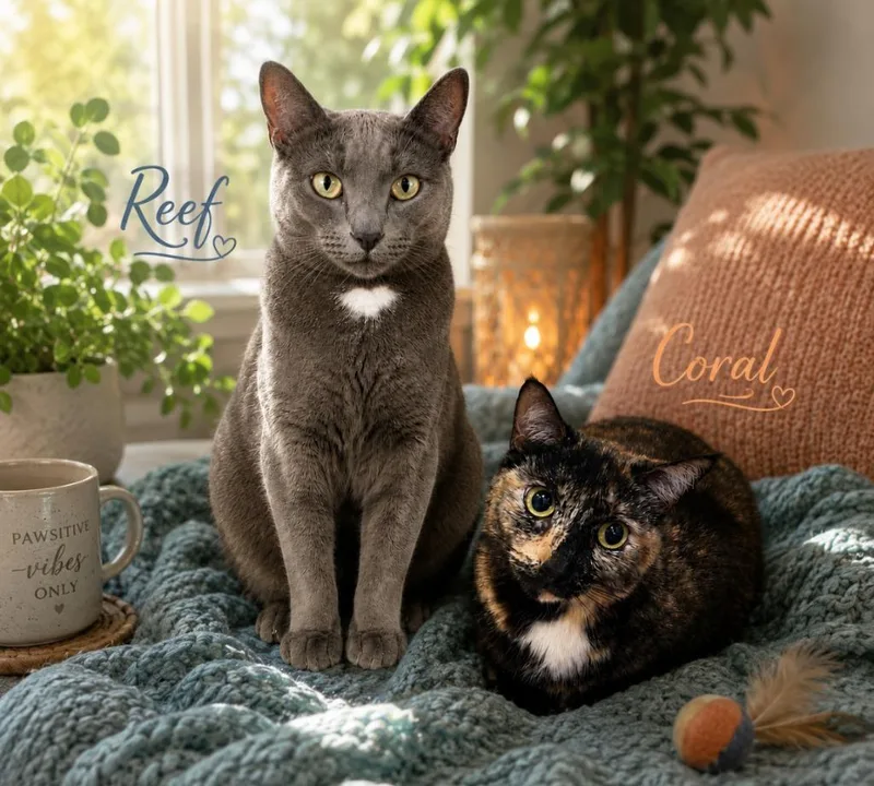 A young medium-sized male Domestic Short Hair cat named Reef  Coral for adoption in Sebastian, FL