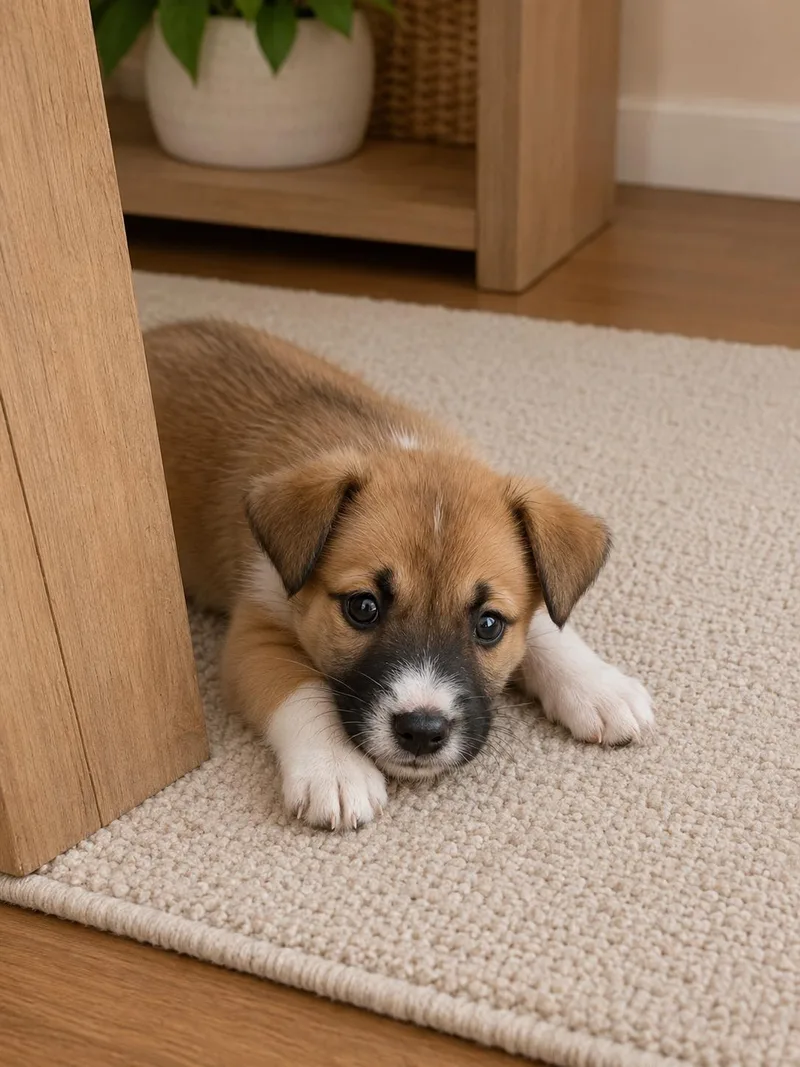 A baby medium-sized female Tricolor (Brown, Black, & White) Great Pyrenees dog named Amy for adoption in Greensboro, NC