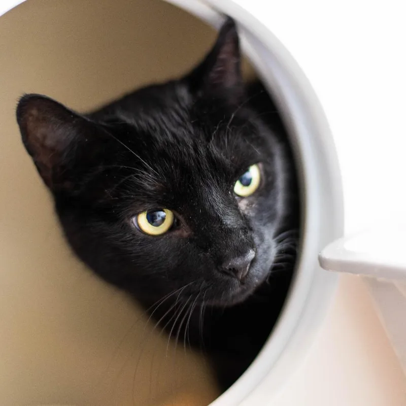 A senior extra large-sized male Black Domestic Short Hair cat named Midnight for adoption in South Burlington, VT