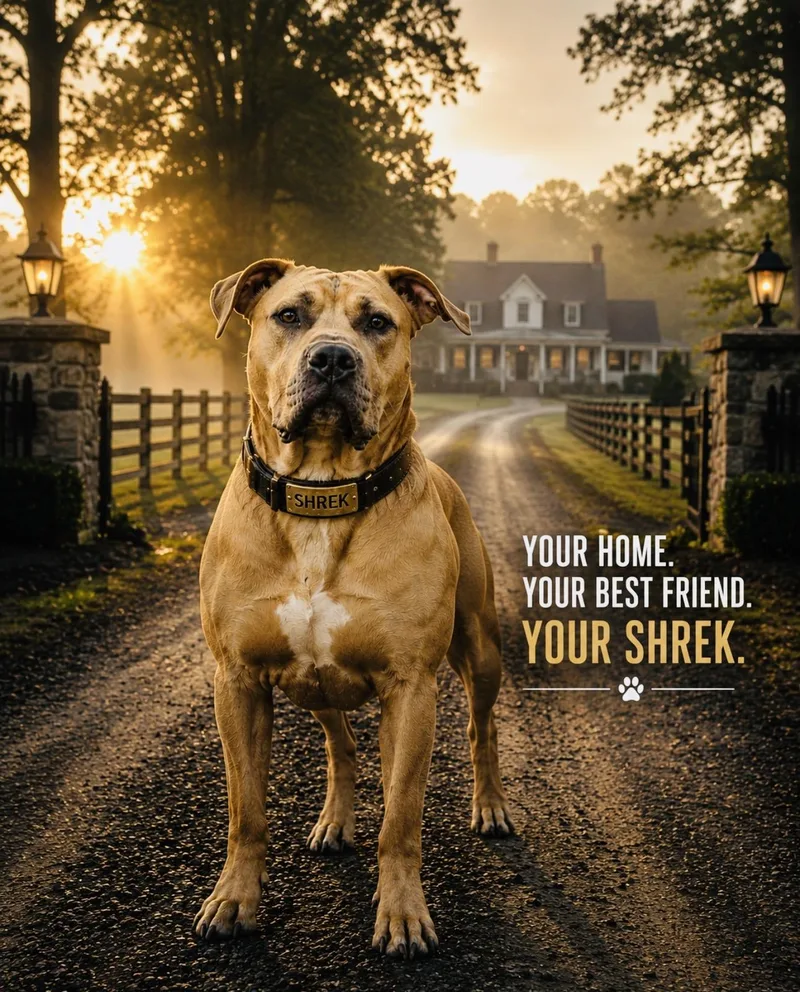 A young large-sized male Sable Presa Canario dog named Shrek for adoption in CUMMING, GA