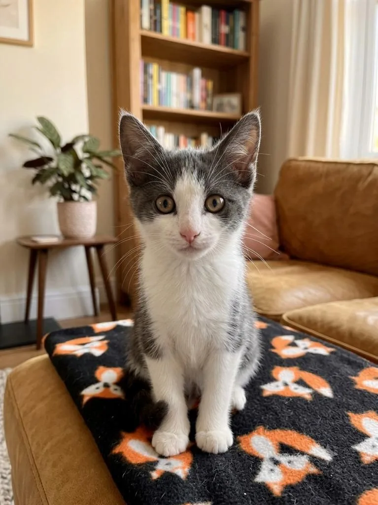 A baby small-sized female American Bobtail cat named Tali for adoption in St. Augustine, FL