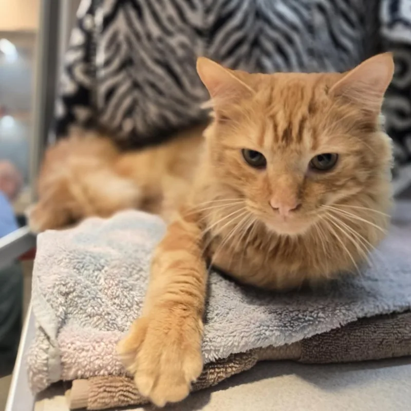 An adult medium-sized male Domestic Long Hair cat named Abraham for adoption in Pittsburgh, PA