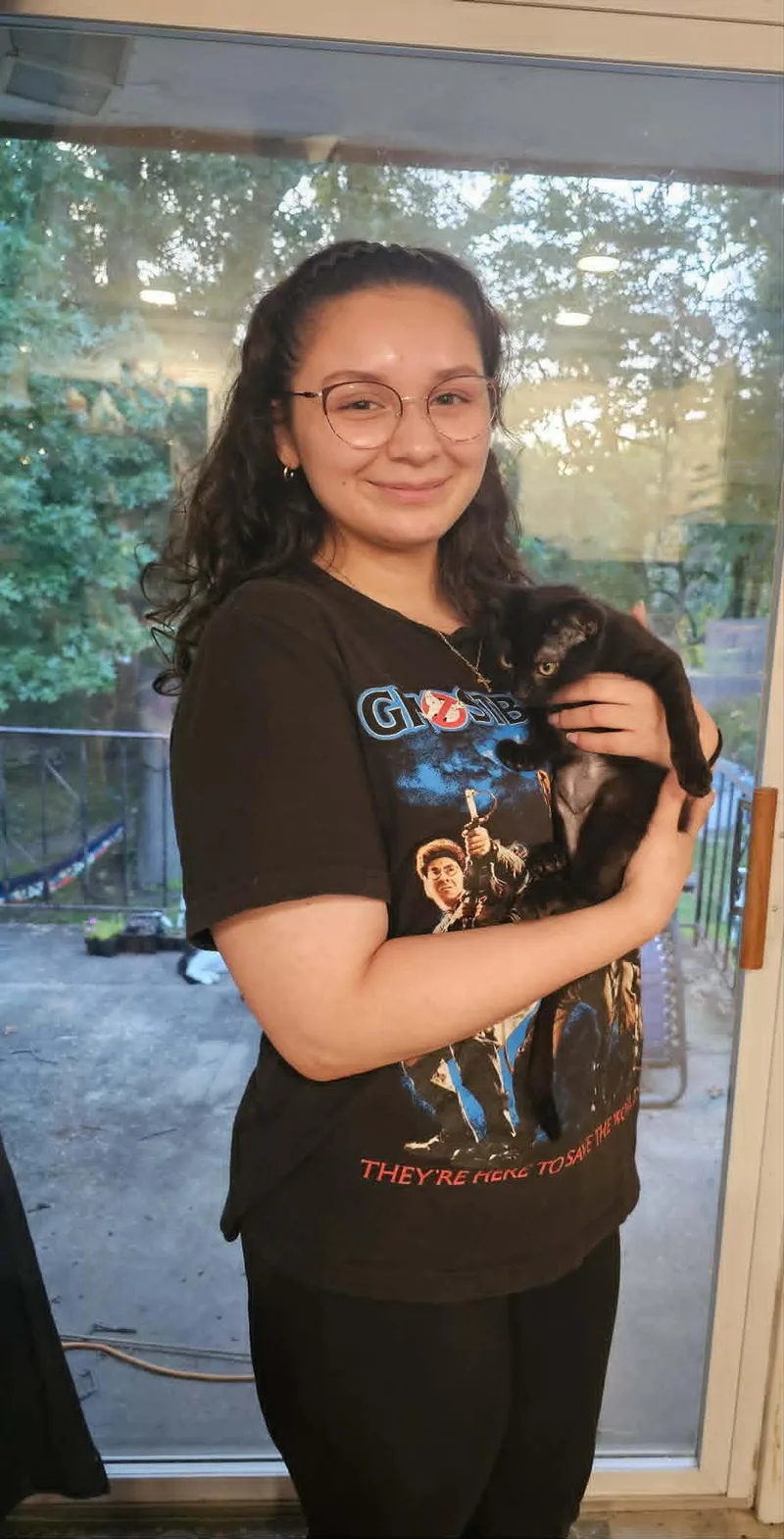 A baby medium-sized female Black Domestic Short Hair cat named Rosie for adoption in Wading River, NY