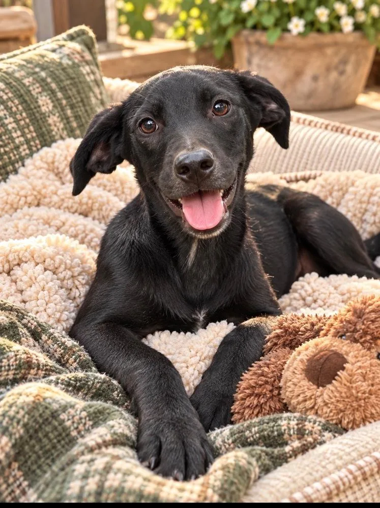 A baby large-sized male Black Labrador Retriever dog named Ringo Beatles Pups for adoption in Horn Lake, MS