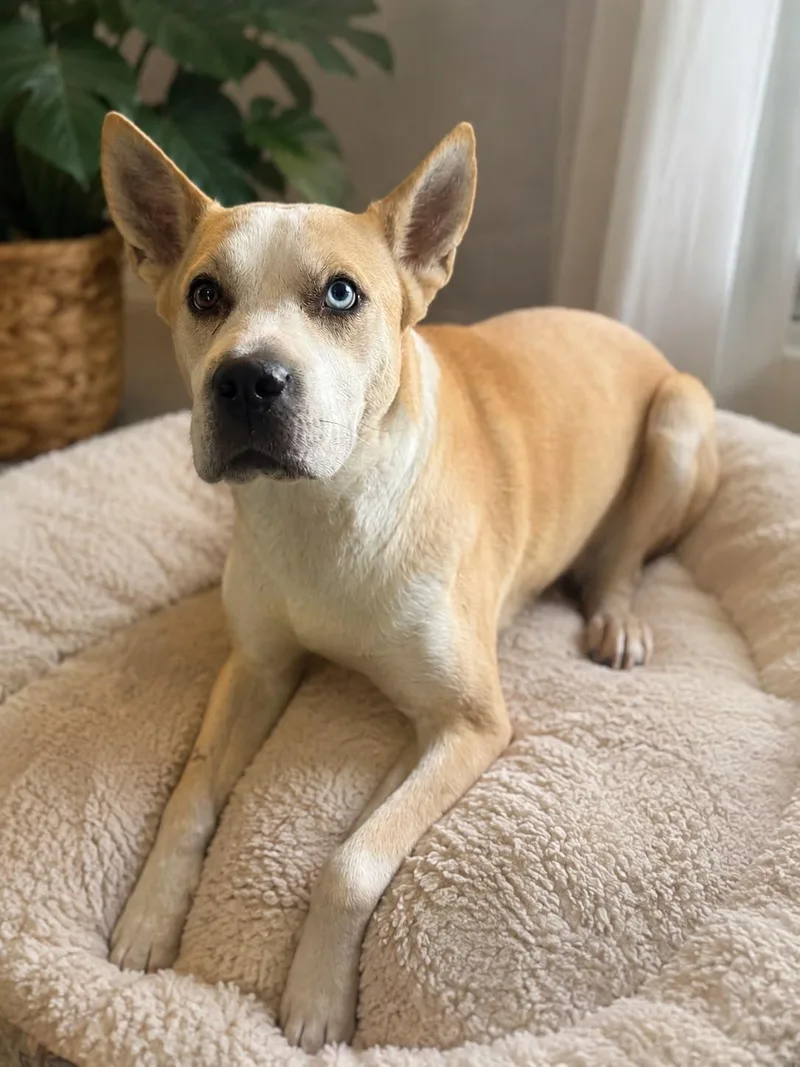 A young medium-sized female Apricot / Beige Carolina Dog dog named Bunny for adoption in houston, TX