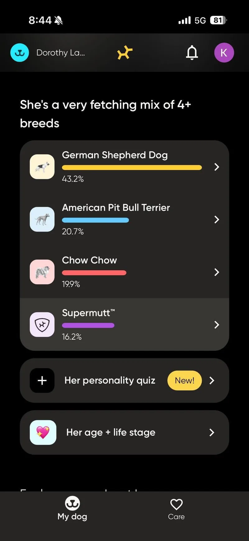 A baby medium-sized female Shepherd dog named Dorothy Lane Market for adoption in Germantown, OH