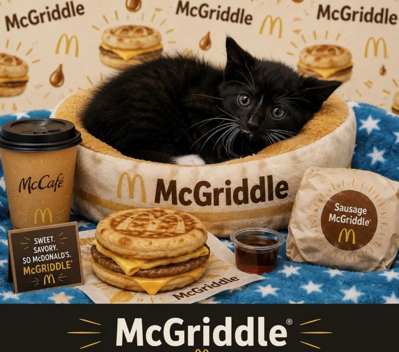 A baby small-sized male Domestic Short Hair cat named McGriddle for adoption in Washington Court House, OH
