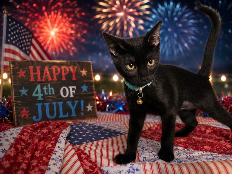 A baby small-sized female Black Domestic Short Hair cat named Losa Raven for adoption in Dallas, TX