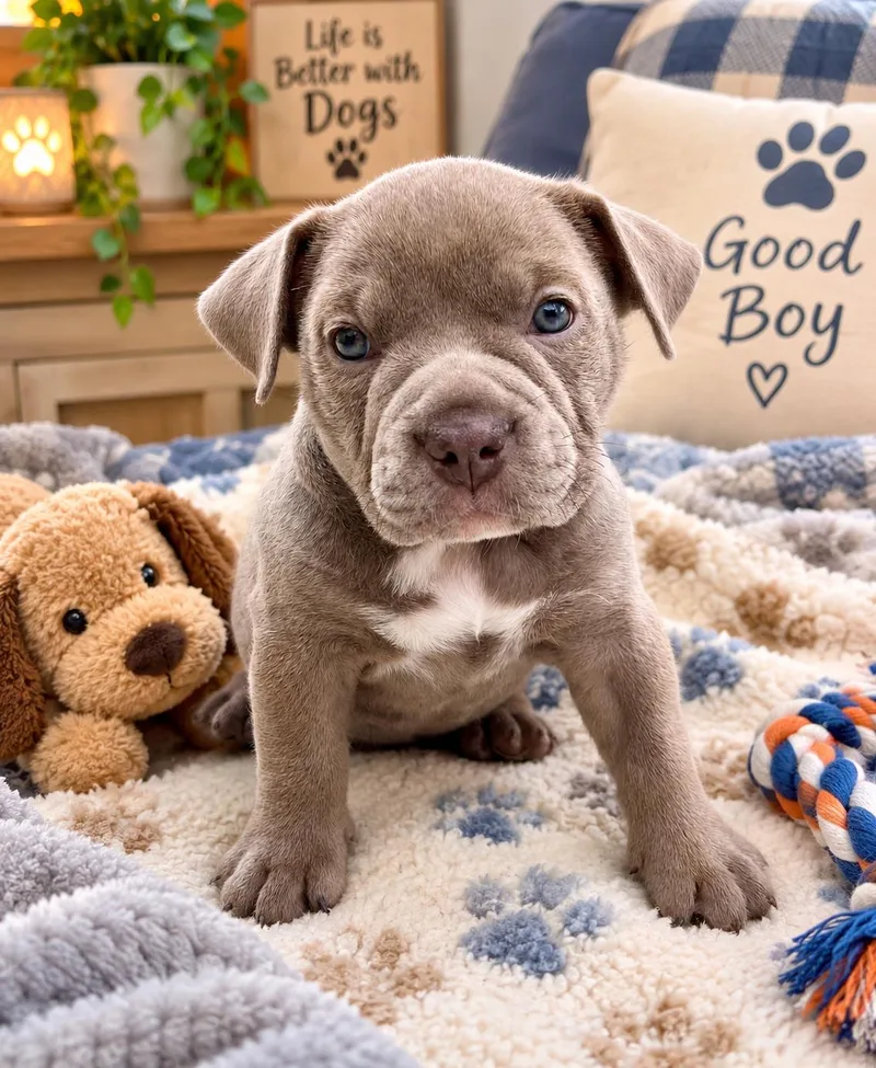 A baby medium-sized female American Bulldog dog named Nettle for adoption in Orange, CA