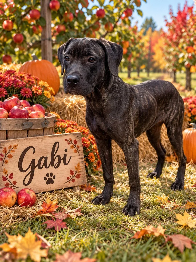 A young medium-sized female Cane Corso dog named Gabi for adoption in Ball Ground, GA