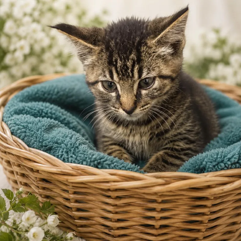A baby small-sized male Black Domestic Medium Hair cat named Salt & Vinagar for adoption in Columbiana, AL