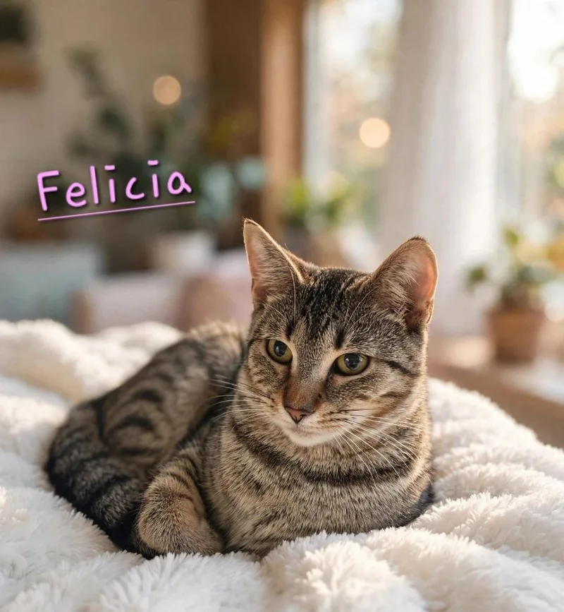 A baby small-sized female Domestic Short Hair cat named Felicia for adoption in Jim Thorpe, PA