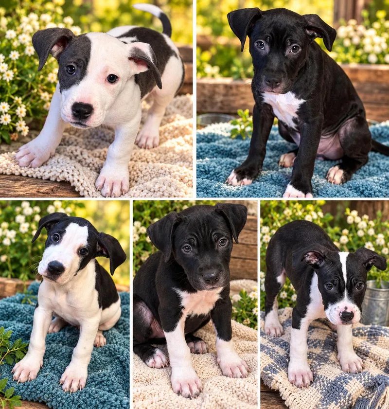 A baby large-sized male Pit Bull Terrier dog named Puppies in need for adoption in Chickamauga, GA