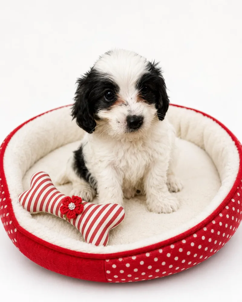 A baby small-sized female Miniature Poodle dog named Vespera for adoption in Corona, CA