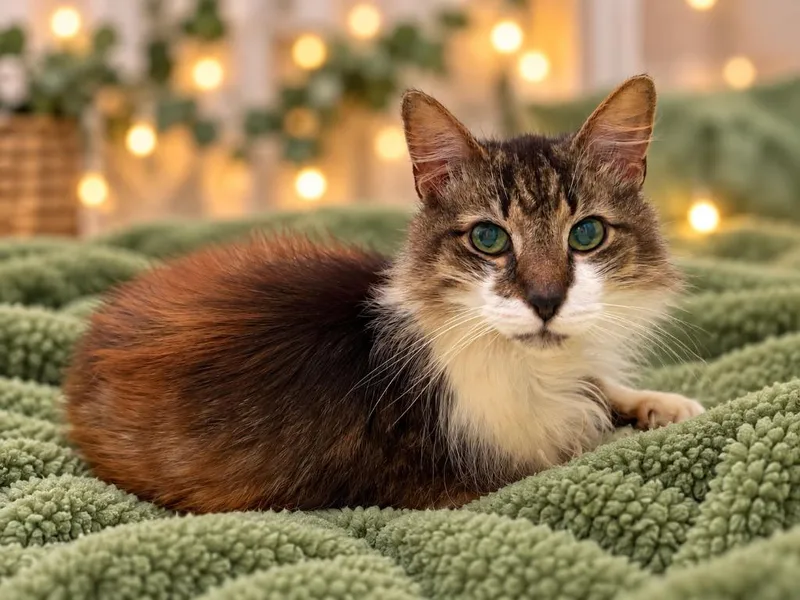 A senior small-sized male Domestic Long Hair cat named Manny for adoption in Sebastian, FL