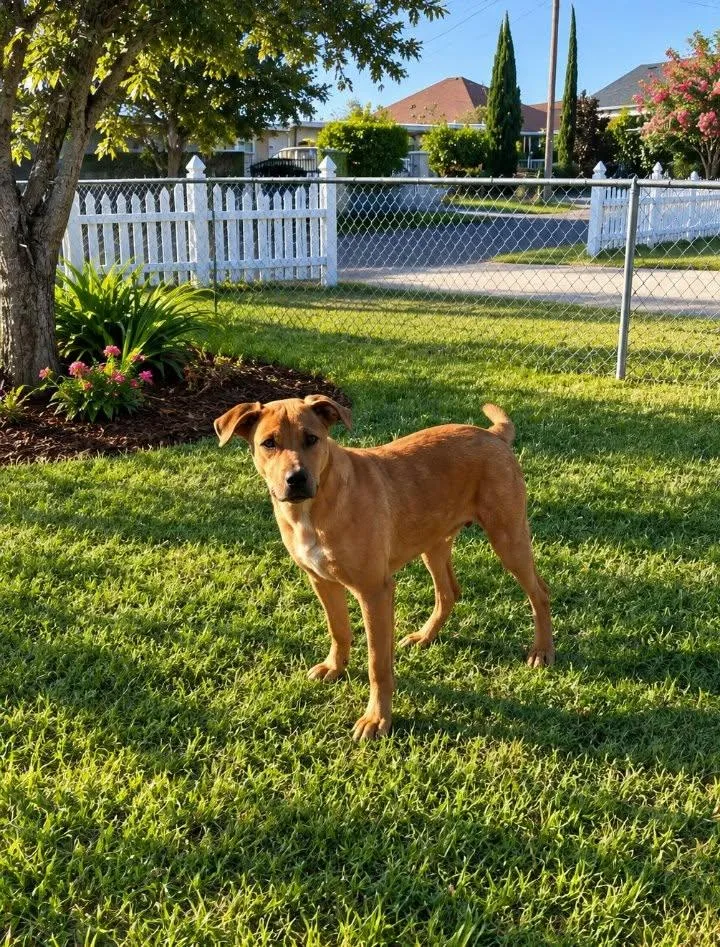 A young medium-sized male Black Mouth Cur dog named Mateo for adoption in Winter haven, FL
