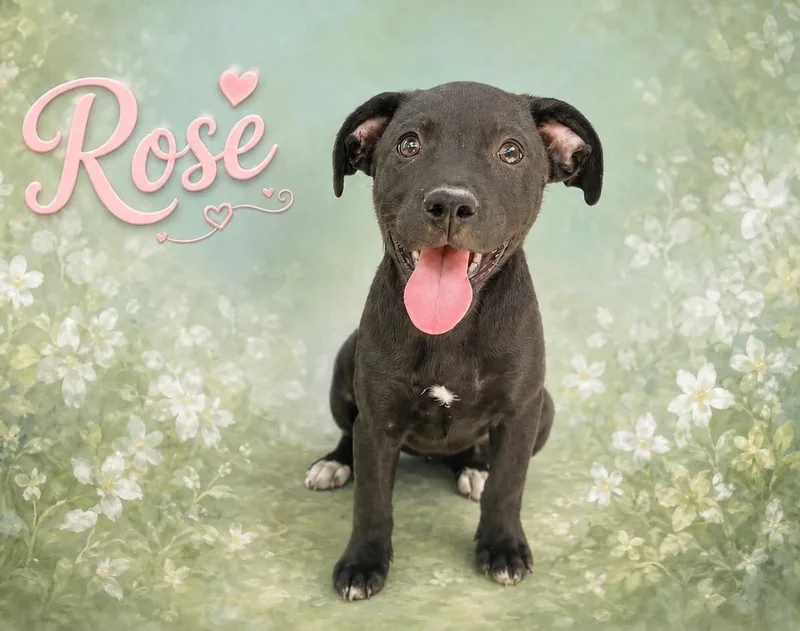 A baby medium-sized female Mixed Breed dog named Rose for adoption in Toms River, NJ