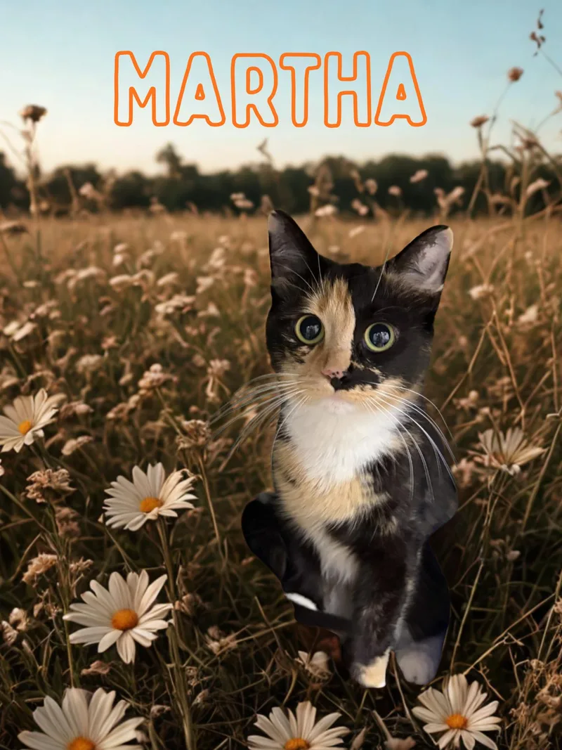 A young medium-sized female Torbie Domestic Short Hair cat named Martha for adoption in Orleans, VT