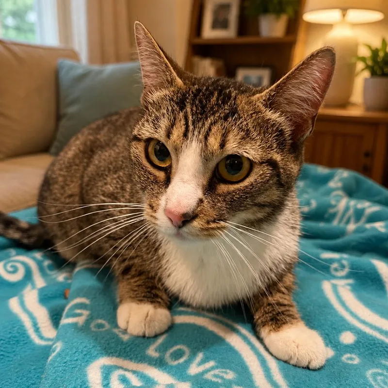 A young small-sized female Brown / Chocolate Domestic Short Hair cat named Gabbana for adoption in Brea, CA