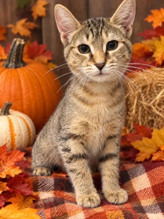 A baby small-sized female Domestic Short Hair cat named Cider for adoption in Clinton Township, MI