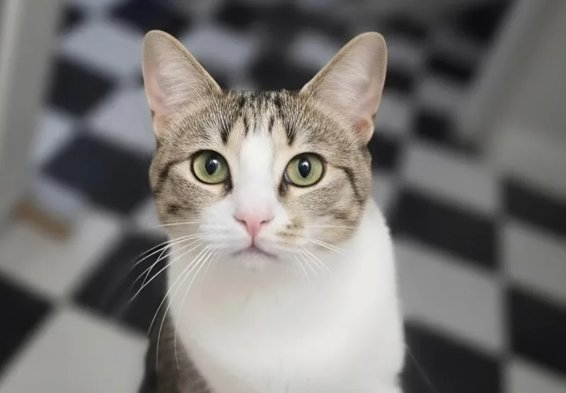 A young medium-sized female Domestic Short Hair cat named Grace for adoption in Pocatello, ID